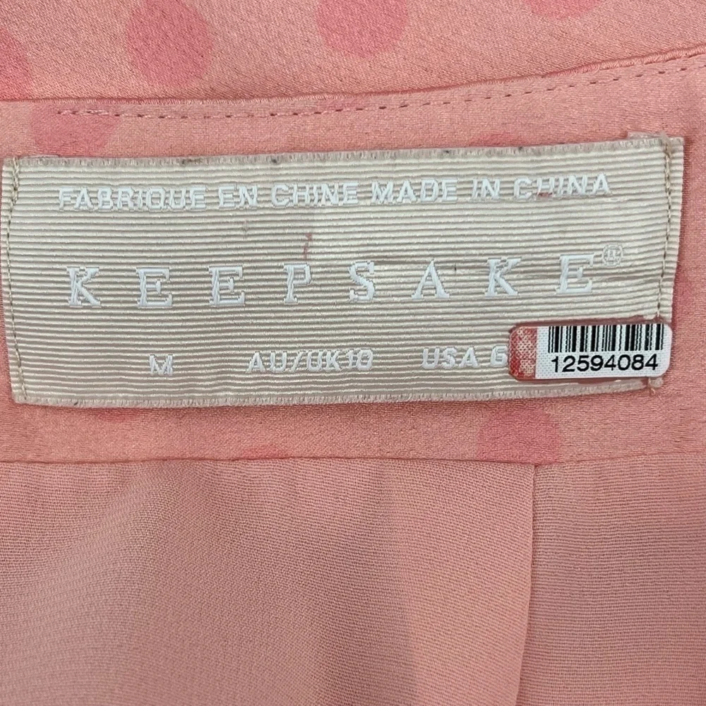 Keepsake The Label Pink Polka Dot Midi Skirt Size Medium